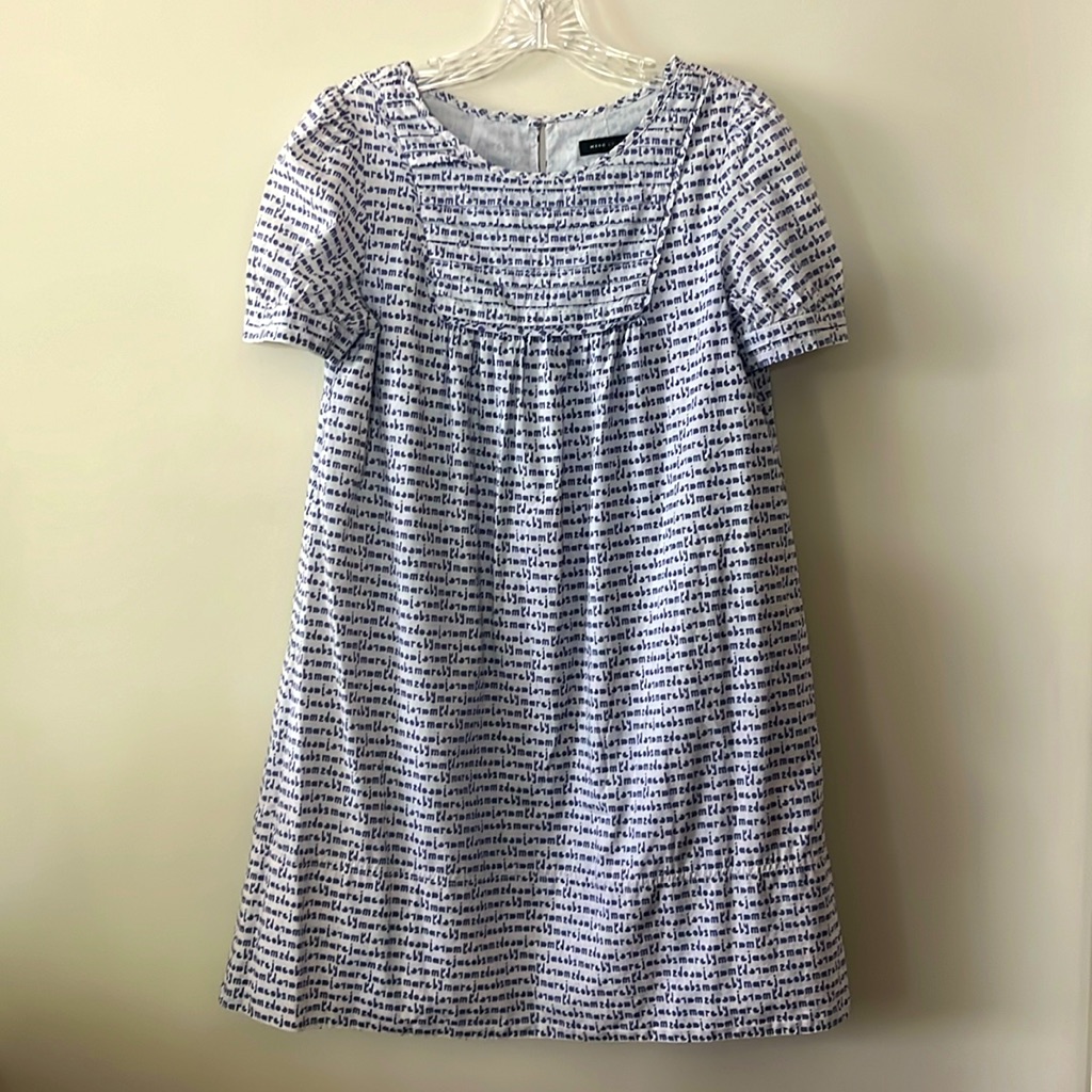 Marc By Marc Jacobs Lined Cotton Marc Letterpress Dress